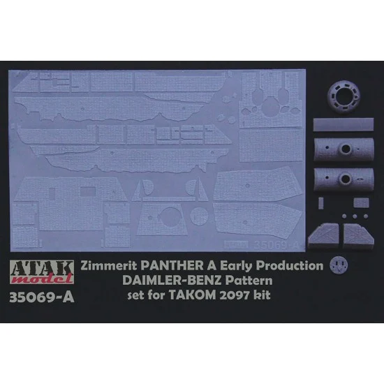 Atak 35069-A 1/35 Panther A Early Daimler-Benz Pattern Zimmerit set for Takom #2097/Das Werk kits