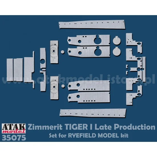 Atak 35075 1/35 Tiger I Late Production Zimmerit set for Rye Field Model RM-5015 kits