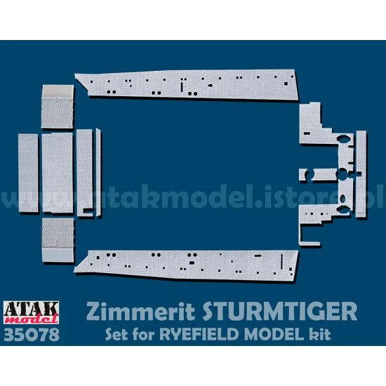 Atak 35078 1/35 Sturmtiger Zimmerit set for Rye Field Model kits - Military Vehicles & Tanks