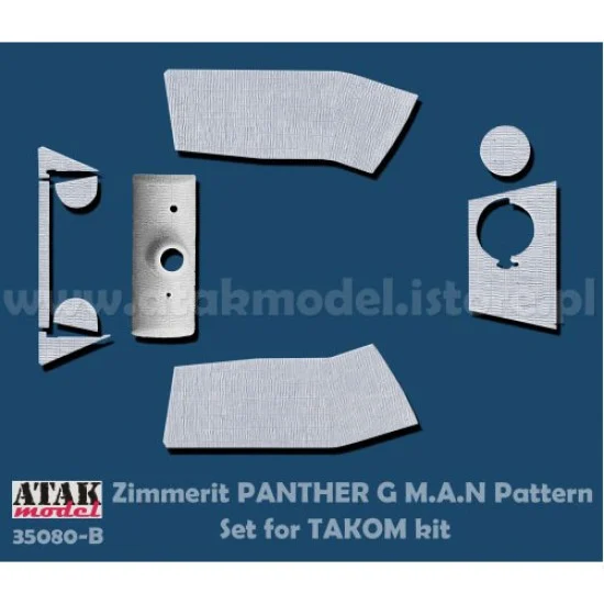 Atak 35080-B 1/35 Panther G Mid, M.A.N Pattern Zimmerit set for Takom kits
