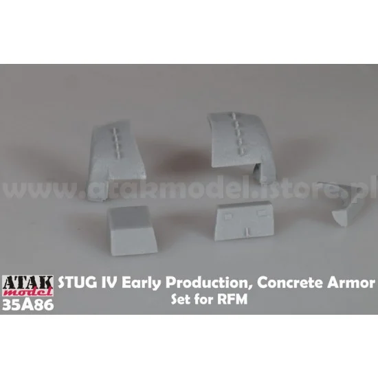 Atak 35A86 1/35 Surmgeschutz IV Early Production Concrete Armour for Rye Field Model - Military Vehicles & Tanks