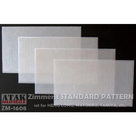Atak ZM-1608 1/16 Zimmerit Standard Pattern Sheet (24cm x 13.7cm, 4pcs)
