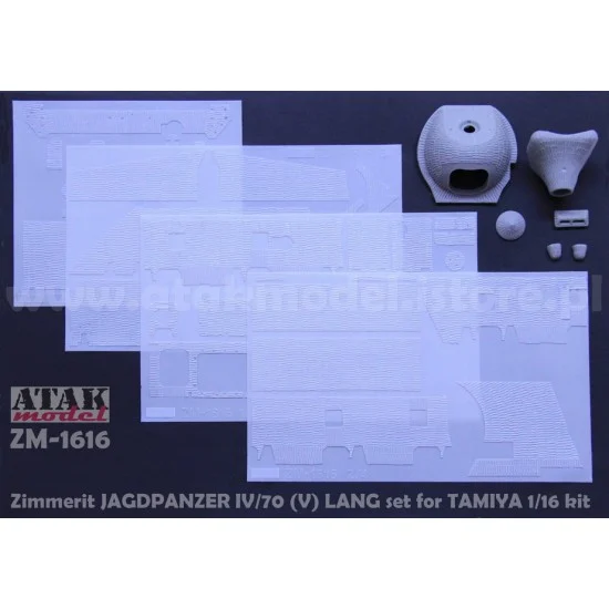 Atak ZM-1616 1/16 Jagdpanzer IV/70 Zimmerit set for Tamiya kits