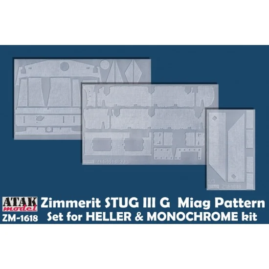 Atak ZM-1618 1/16 Stug IIIG Pattern MIAG Factory Zimmerit Set for Heller/Monochrome Kits