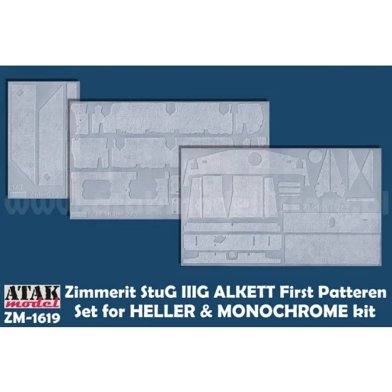 Atak ZM-1619 1/16 StuG IIIG (Alkett #1) Zimmerit for Trumpeter/Heller kit