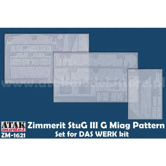 Atak ZM-1621 1/16 StuG IIIG (MIAG) Zimmerit for Das Werk kit