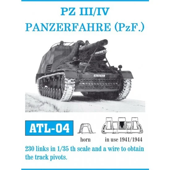 Friulmodel ATL-04 Metal Tracks for 1/35 PZ III/IV / PANZERFAHRE (Pz.F.) (230 links)