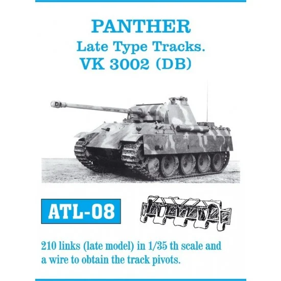 Friulmodel ATL-08 Metal Tracks for 1/35 PANTHER Late Type Tracks / VK 3200 (210 links)