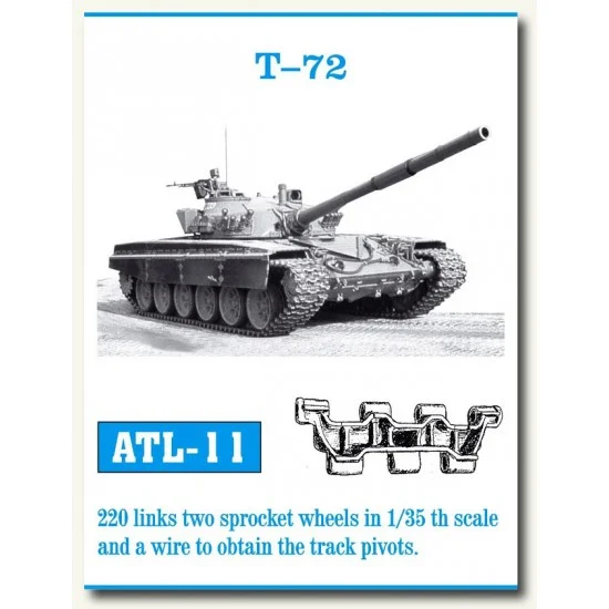 Friulmodel ATL-11 Metal Tracks for 1/35 Soviet T-72 (220 links)