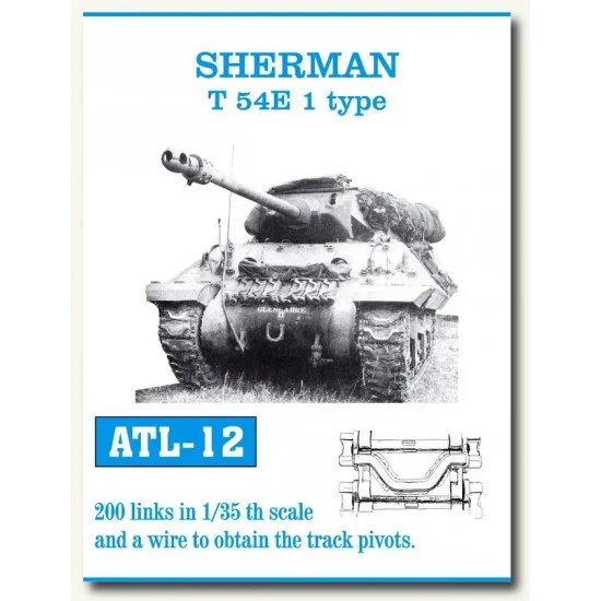 Friulmodel ATL-12 Metal Tracks for 1/35 Sherman T54E1 Type (200 links)