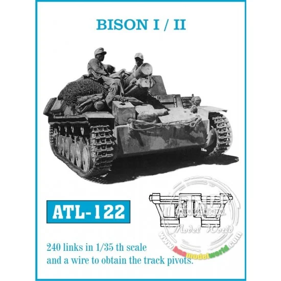 Friulmodel ATL-122 Metal Tracks for 1/35 Bison I/II Tank (240 links)