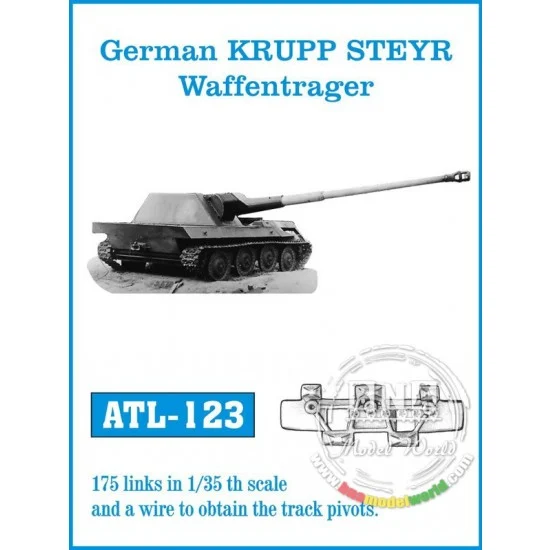 Friulmodel ATL-123 Metal Tracks for 1/35 German Krupp Steyr Waffentrager (175 links)