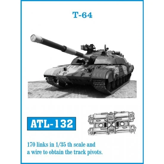 Friulmodel ATL-132 1/35 Soviet Tank T-64 Metal Tracks (170 links)