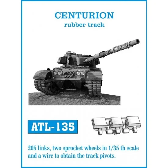 Friulmodel ATL-135 1/35 British Tank Centurion Rubber Type Tracks (205 links)