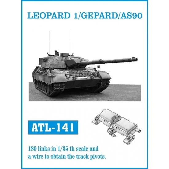 Friulmodel ATL-141 1/35 Leopard 1 / Flakpanzer Gepard / AS-90 Self-propelled Gun Metal Tracks (180 links)