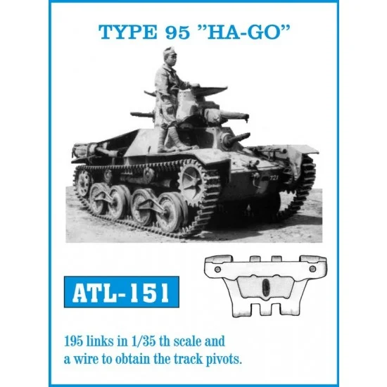 Friulmodel ATL-151 1/35 Metal Track for Type 95 "HA-GO" (195 links)