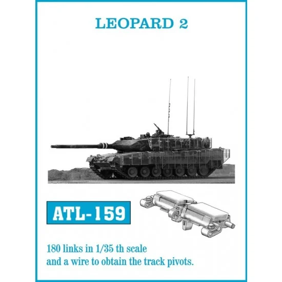 Friulmodel ATL-159 1/35 Leopard 2 Metal Tracks (180 links)