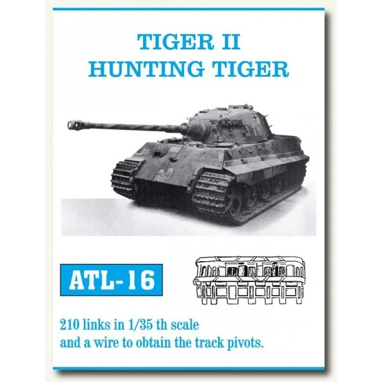 Friulmodel ATL-16 Metal Tracks for 1/35 German Tiger II/Hunting Tiger (210 links)