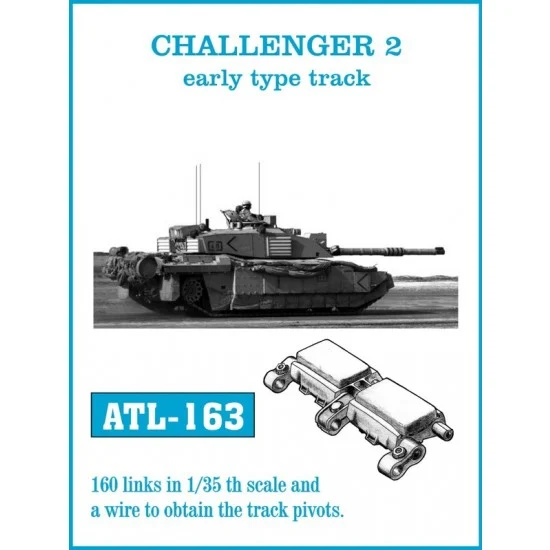 Friulmodel ATL-163 1/35 British Challenger 2 Early Type Metal Tracks (160 links)