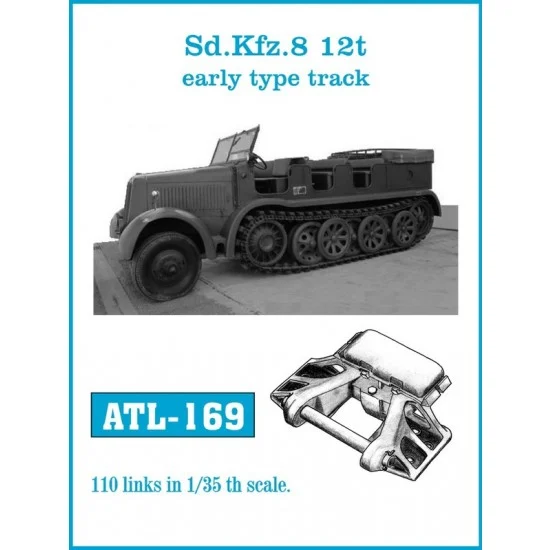 Friulmodel ATL-169 1/35 SdKfz.8 12ton Early Type Metal Tracks (110 links)