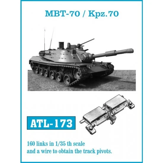 Friulmodel ATL-173 1/35 German MBT-70 / Kpz.70 Metal Tracks (160 links)
