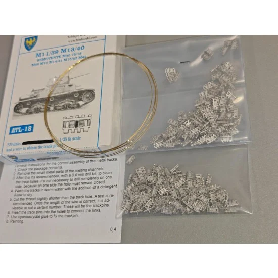 Friulmodel ATL-18 Metal Tracks - 1/35 M11/39 M13/40 Semovente M40 75/18 M40 M13 M14/41 M15/42 M42