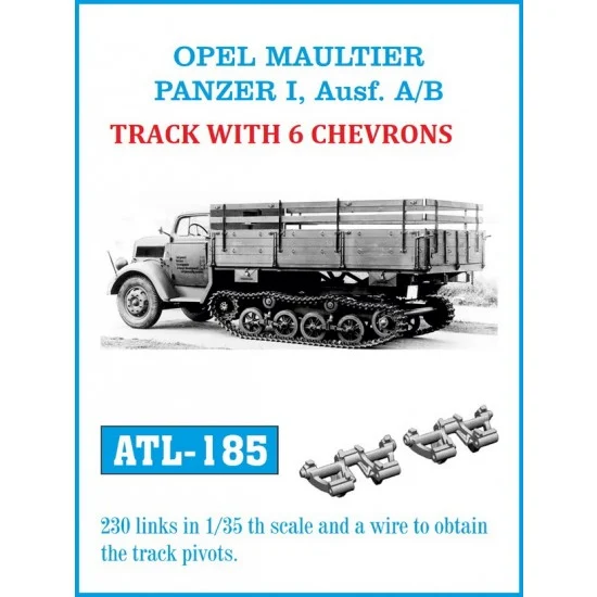 Friulmodel ATL-185 1/35 Opel Maultier (mule)/ Panzer I Ausf. A/B Metal Tracks