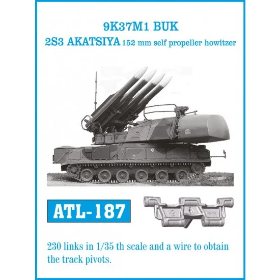 Friulmodel ATL-187 1/35 9K37M1 BUK 2S3 Akatsiya 152mm Self-propeller Howitzer Metal Tracks