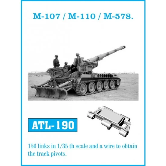 Friulmodel ATL-190 1/35 M-107 / M-110 / M-578 LRV Metal Tracks