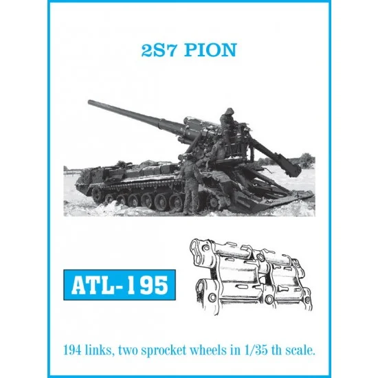 Friulmodel ATL-195 1/35 2S7 Pion Peony (Malka) Self-propelled Artillery Metal Tracks