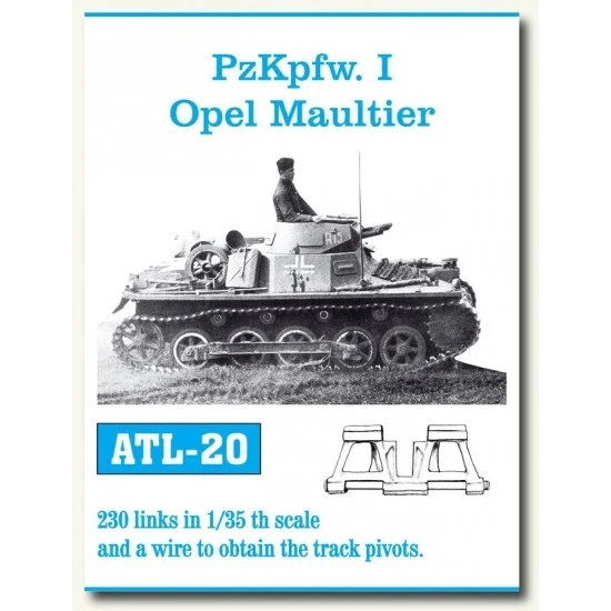 Friulmodel ATL-20 Metal Tracks for 1/35 Panzer I Opel Maultier (230 links)