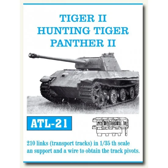 Friulmodel ATL-21 Metal Tracks for 1/35 German Tiger II/Hunting Tiger/Panther II (210 links)