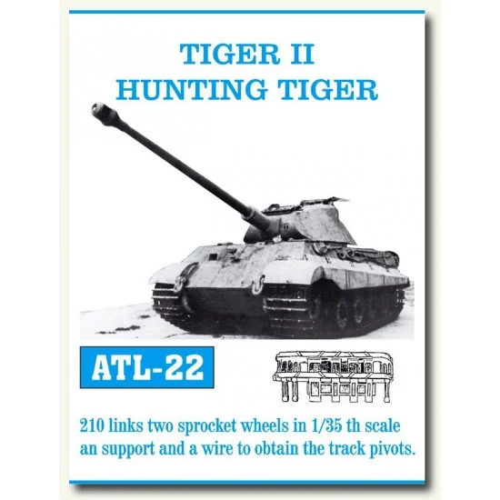 Friulmodel ATL-22 Metal Tracks for 1/35 German Tiger II/Hunting Tiger (210 links)