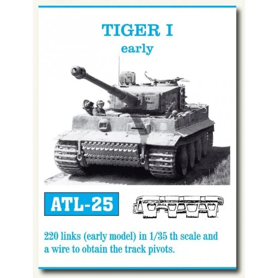 Friulmodel ATL-25 Metal Tracks for 1/35 German Tiger I Early (220 links)