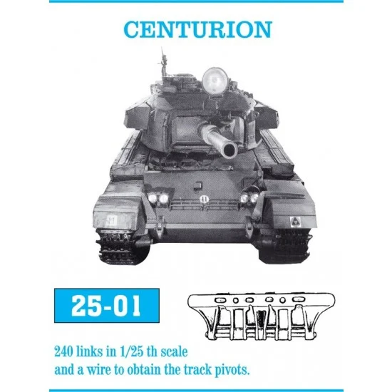 Friulmodel ATL-2501 1/25 British Tank Centurion Metal Tracks (240 links)