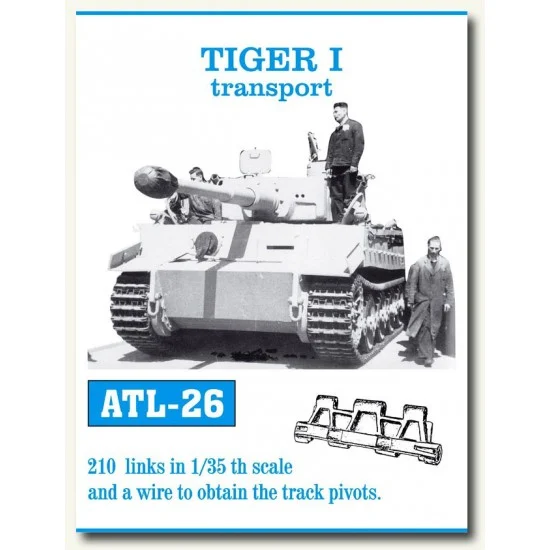 Friulmodel ATL-26 Metal Tracks for 1/35 German Tiger I Transport (210 links)