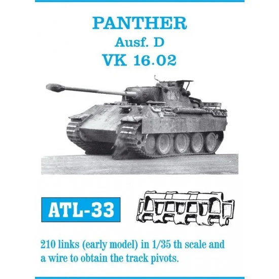 Friulmodel ATL-33 Metal Tracks for 1/35 Panther Ausf. D / VK 16.02 (210 links)