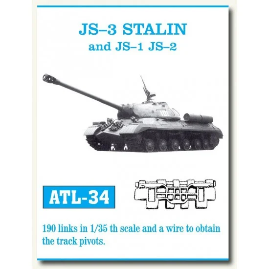 Friulmodel ATL-34 Metal Tracks for 1/35 JS-3 Stalin and JS-1, JS-2 (190 links)