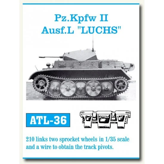 Friulmodel ATL-36 Metal Tracks for 1/35 Panzer II Ausf.L Luchs (210 links)