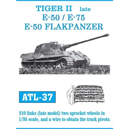 Friulmodel ATL-37 Metal Tracks for 1/35 TIGER II late /E-50/E-75/E-50 FLAKPANZER (210 links)
