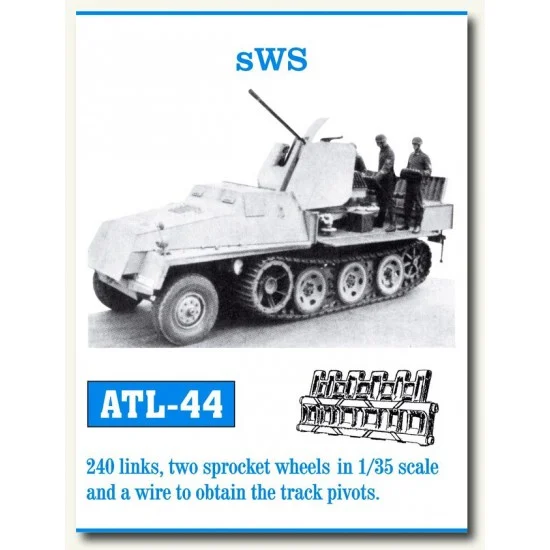 Friulmodel ATL-44 Metal Tracks for 1/35 WWII German sWS (240 links)
