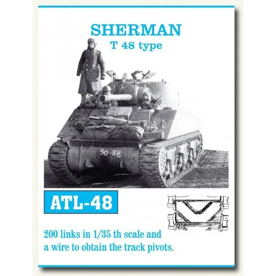 Friulmodel ATL-48 Metal Tracks for 1/35 US Sherman T48 Type (200 links)