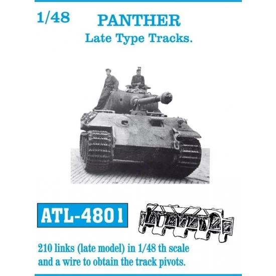 Friulmodel ATL-4801 1/48 WWII German Panther Late Type Metal Tracks (210 links)