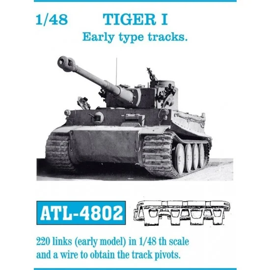 Friulmodel ATL-4802 1/48 German Tiger I Early type Metal Tracks (220 links)