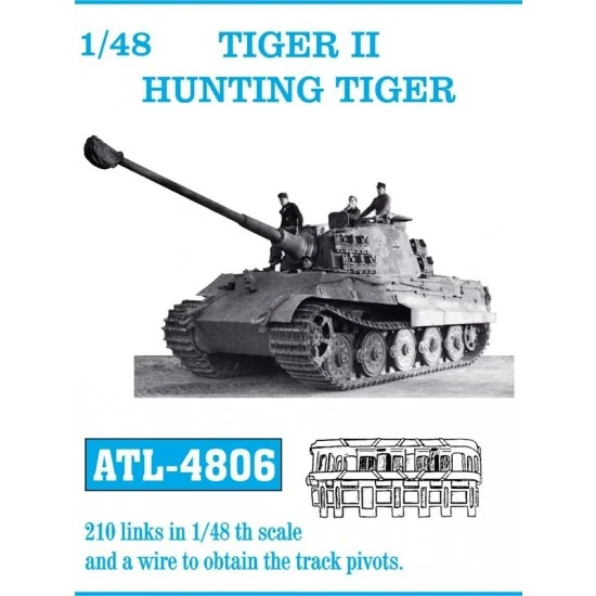 Friulmodel ATL-4806 1/48 German Tiger II Hunting Tiger Metal Tracks (210 links)
