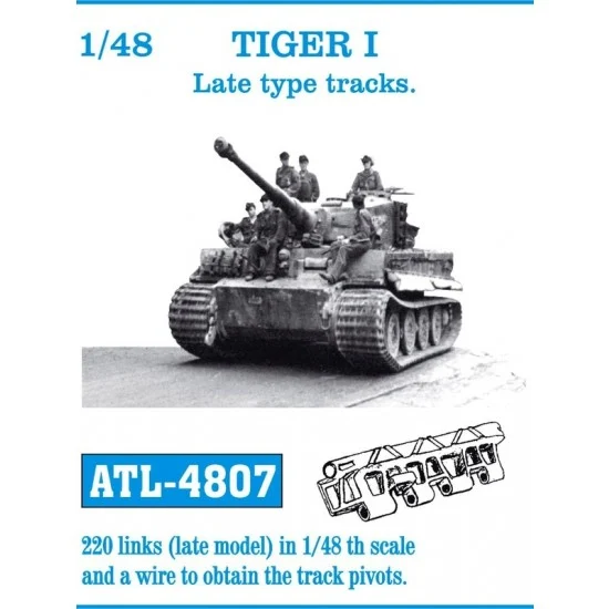 Friulmodel ATL-4807 1/48 German Tiger I Late Type Metal Tracks (220 links)