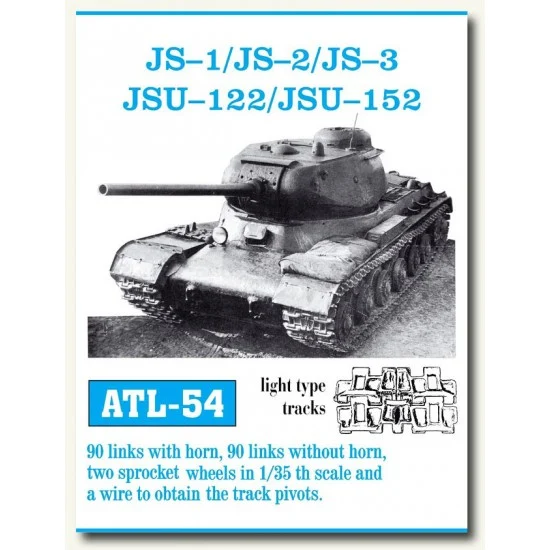 Friulmodel ATL-54 Metal Tracks for 1/35 Russian Tank JS-1/JS-2/JS-3, JSU-122/JSU-152