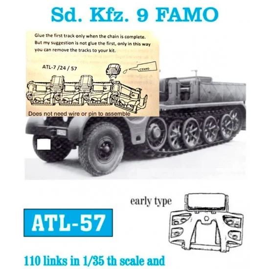 Friulmodel ATL-57 Metal Tracks for 1/35 German SdKfz.9 Famo (Early Type) (110 links)