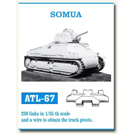 Friulmodel ATL-67 Metal Tracks for 1/35 French Somua Tank (230 links)