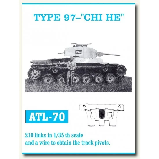Friulmodel ATL-70 Metal Tracks for 1/35 Japanese Type 97 "Chi-Ha" Tank (210 links)